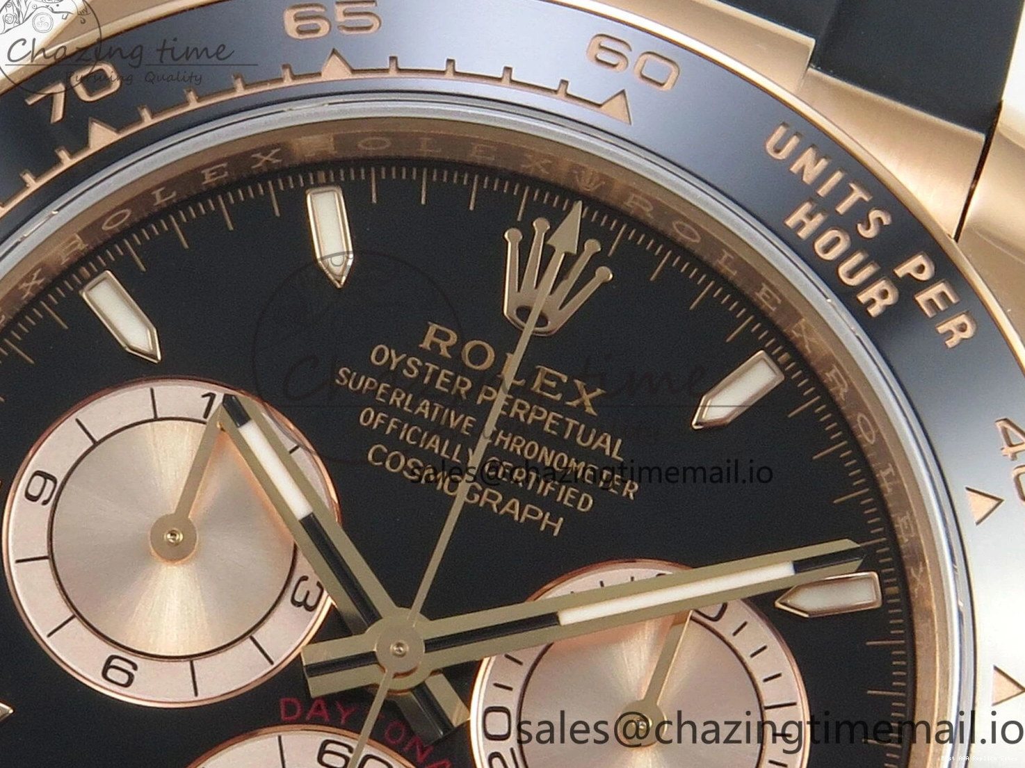 AAA Replica Watches 126515 Best VSF Black 114 (Weighted) 1:1 V2 Dial Oysterflex RG EasyCare Strap on Daytona Edition VS4131 0113